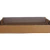 A cardboard tray or food container sits on a white background.