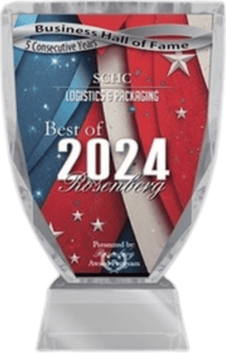 A crystal trophy for "Best of 2024 Rosenberg"