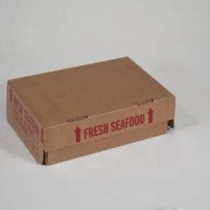 brown box with text fresh sea food written on it - 3PL