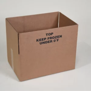 a brown box with black text - Top 3PL supplies, wax boxing and packaging
