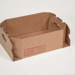 a cardboard box with handles
