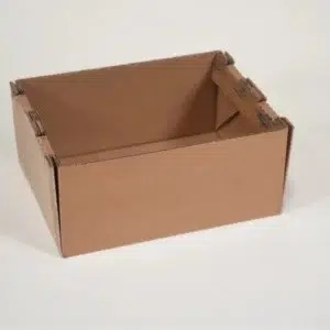 Brown cardboard storage box