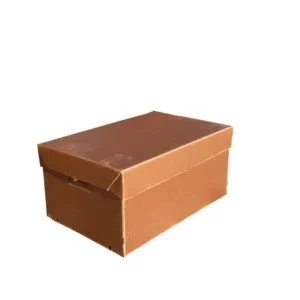 Brown waxed cardboard storage box