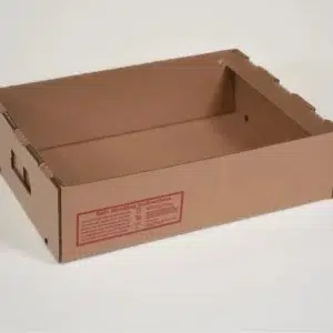 Shallow brown cardboard storage tray